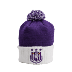 RSC Anderlecht muts pompon paars/wit