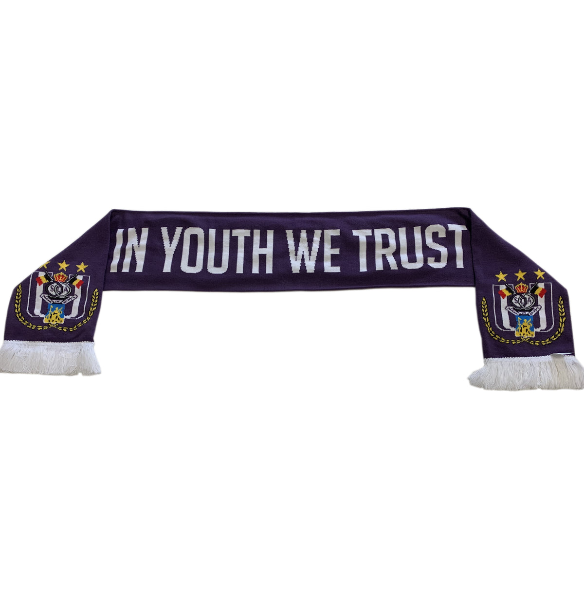 RSC Anderlecht sjaal "In Youth We Trust" paars
