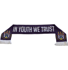 RSC Anderlecht sjaal "In Youth We Trust" paars