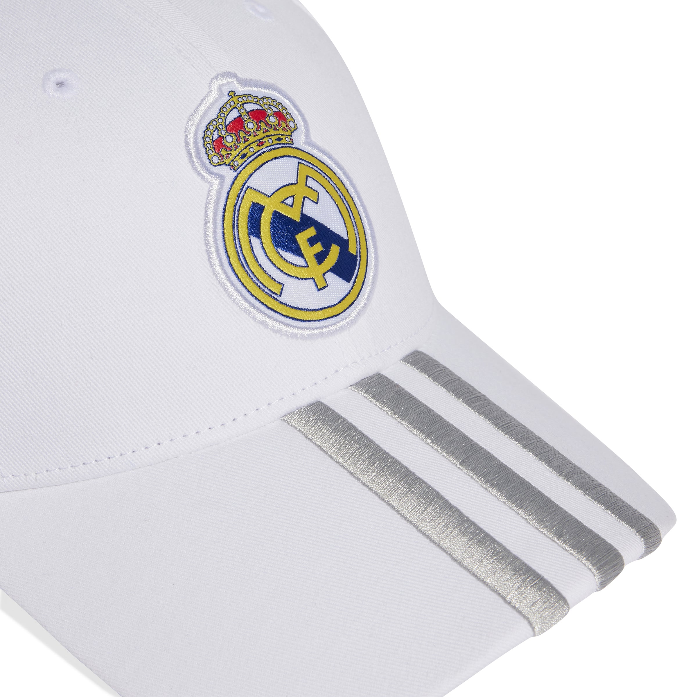 Real Madrid pet Adidas 3 strepen volwassenen wit/grijs