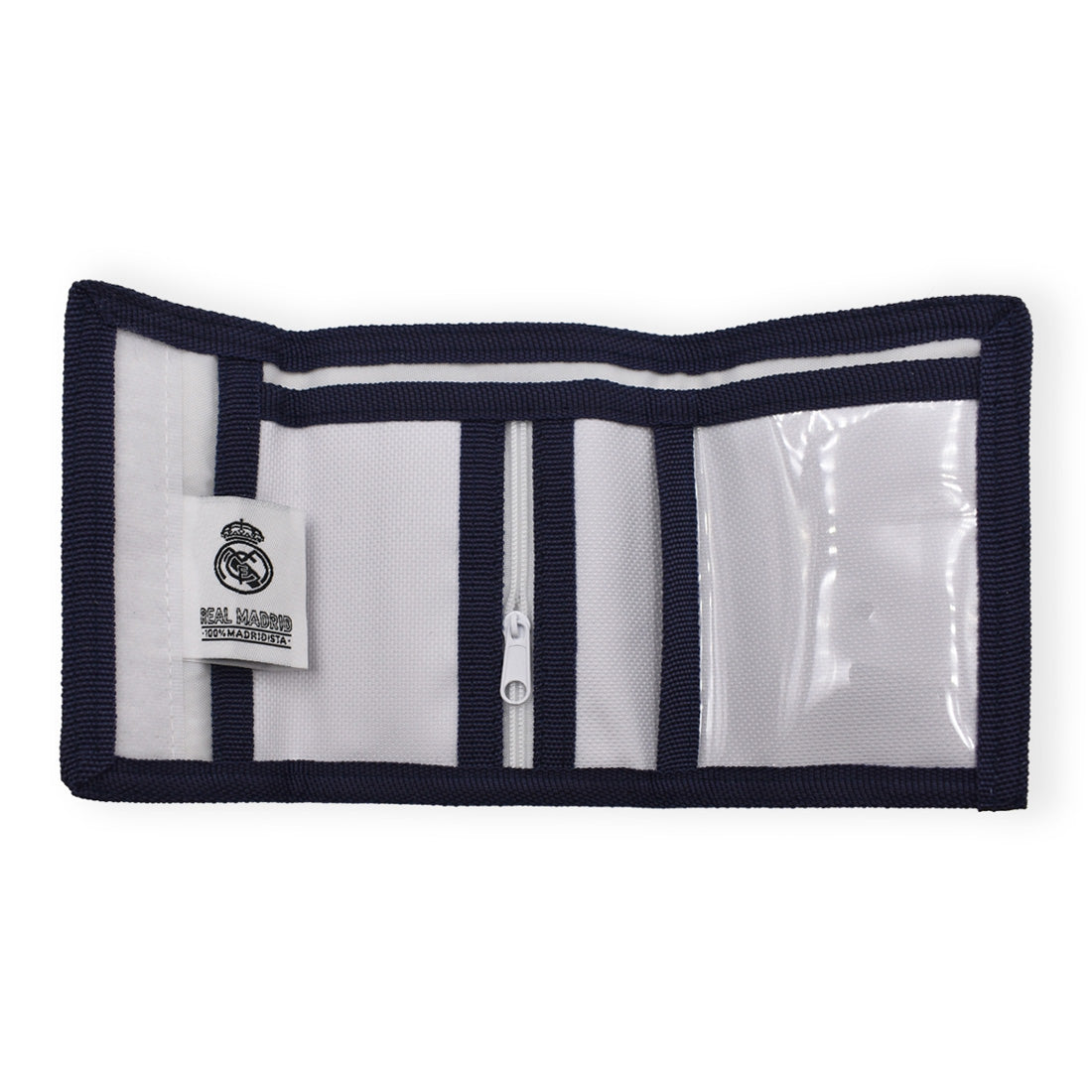 Portefeuille Real Madrid fade blanc/bleu