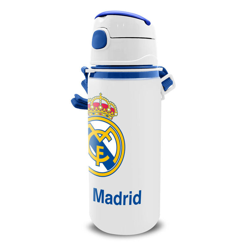 Real Madrid drinkfles aluminium wit/blauw 600ml