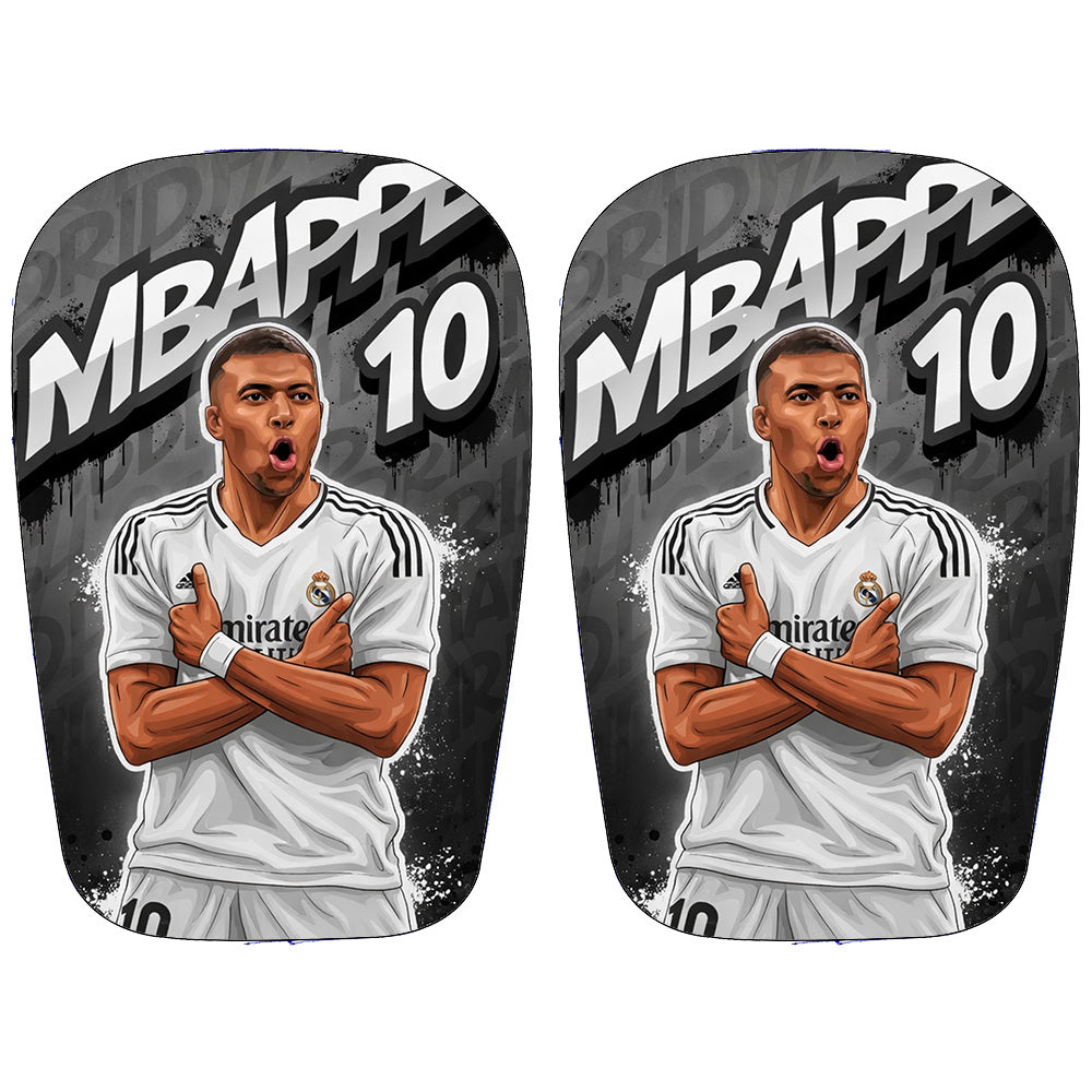 Mbappe scheenbeschermers Real Madrid grijs
