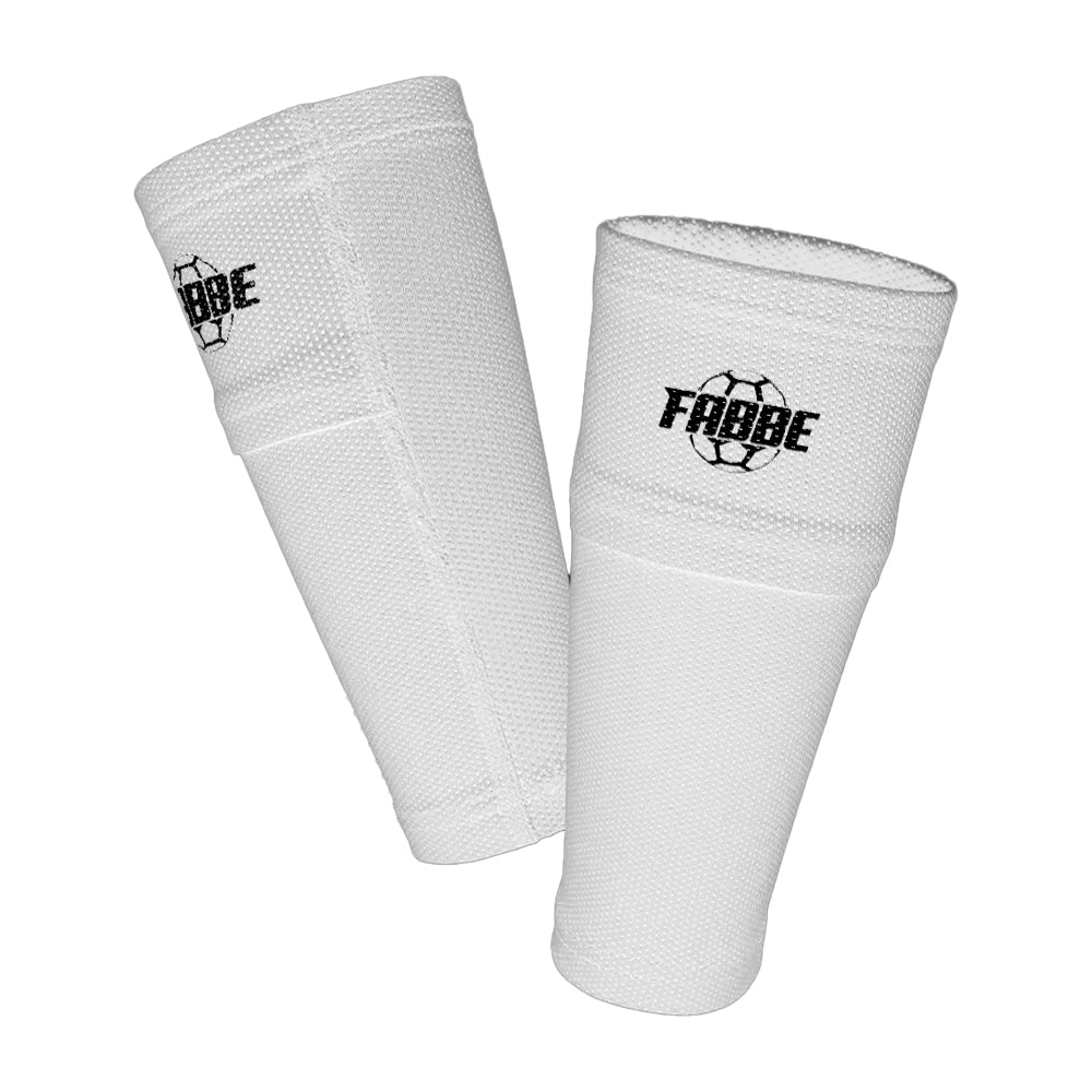 Fabbe sleeve (sok) scheenbeschermers wit