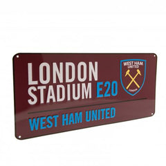 West Ham plate bordeaux 40 x 18 cm