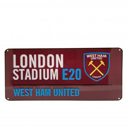 West Ham plate bordeaux 40 x 18 cm