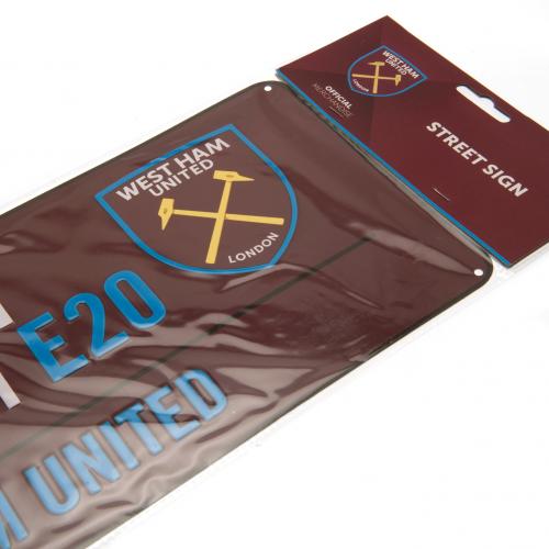 West Ham plate bordeaux 40 x 18 cm