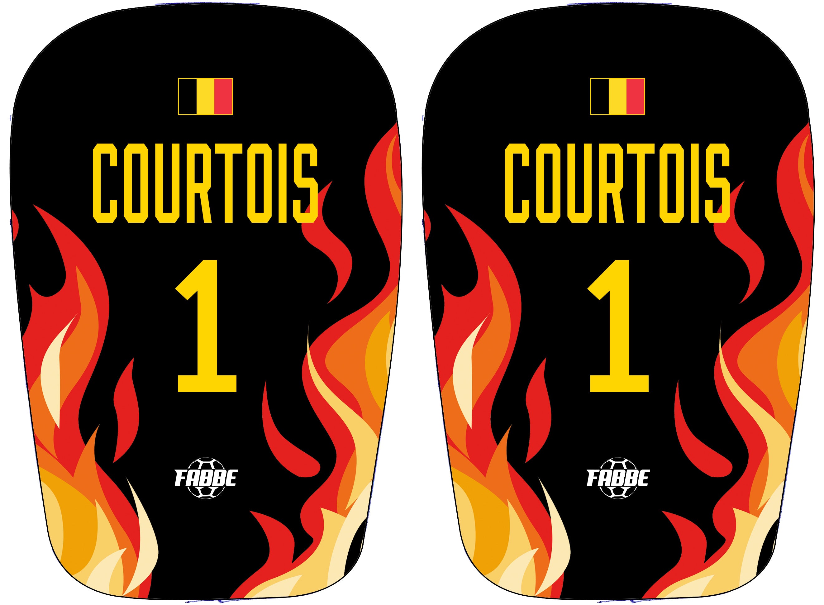 Belgium shin pads Courtois — Size L